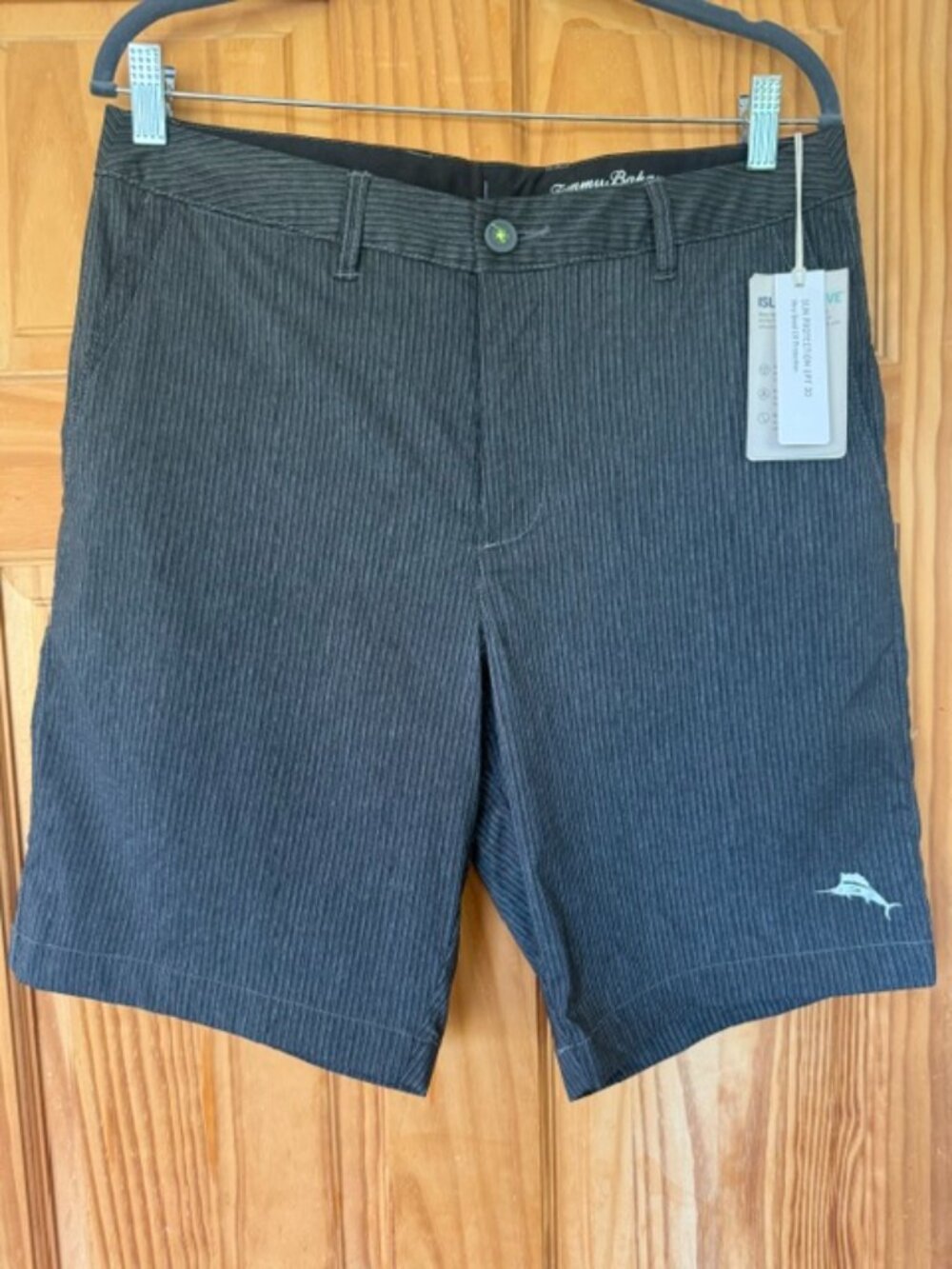 Island Active Cayman Isles Stripe Stretch Hybrid Board Shorts NWT 32